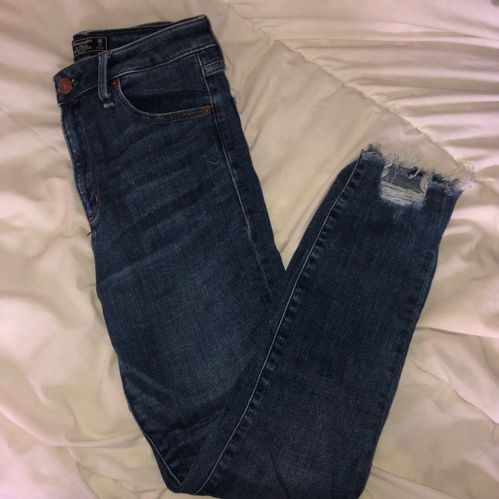 abercrombie & fitch high waisted jeans